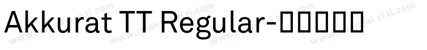 Akkurat TT Regular字体转换